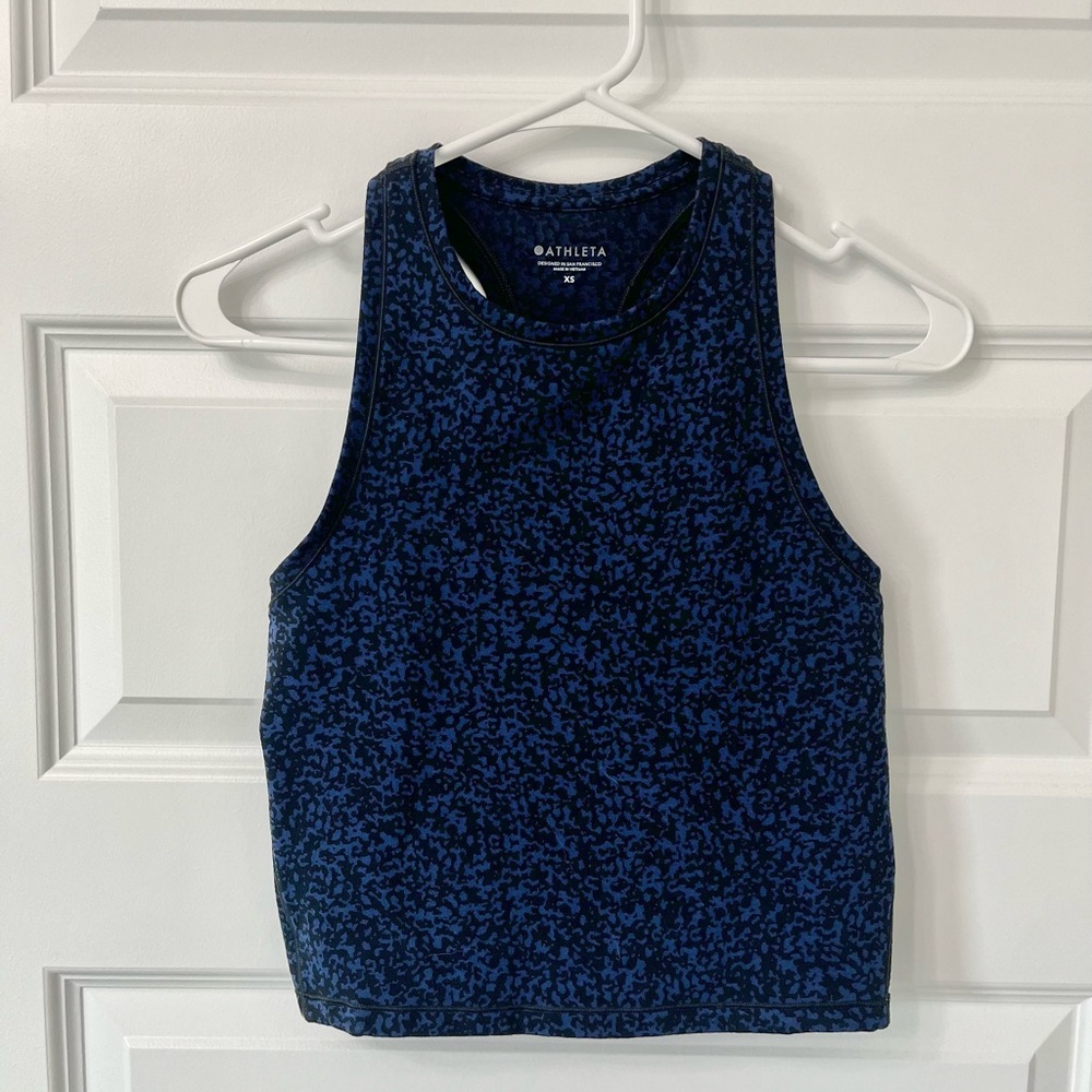 Athleta Workout Tank - Blue/Black
